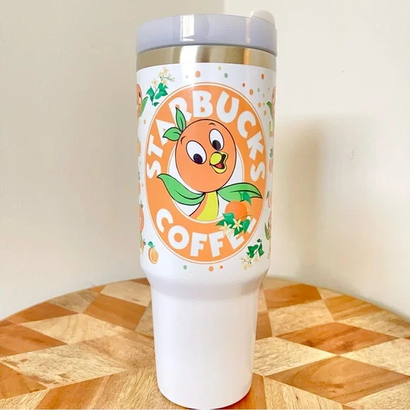 Disney Epcot Florida Orange Bird Sunshine Tree Terrace 40 oz tumbler double wall - Picture 1 of 4